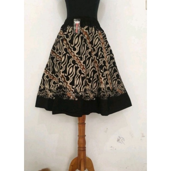 rok batik cap pendek sogan/ bawahan wanita rok batik cap sogan
