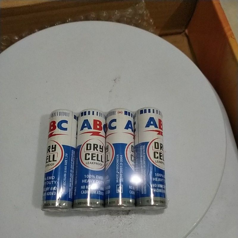 per 4pcs, baterai ABC uk AA/R6P.