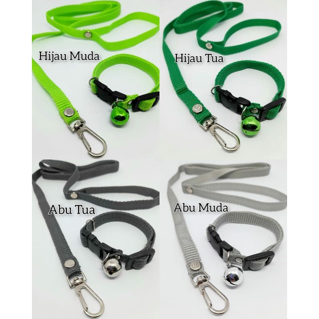 Kalung Kucing KITTEN POLOS Polyester Lonceng 12mm Tali Lonceng FEZONE