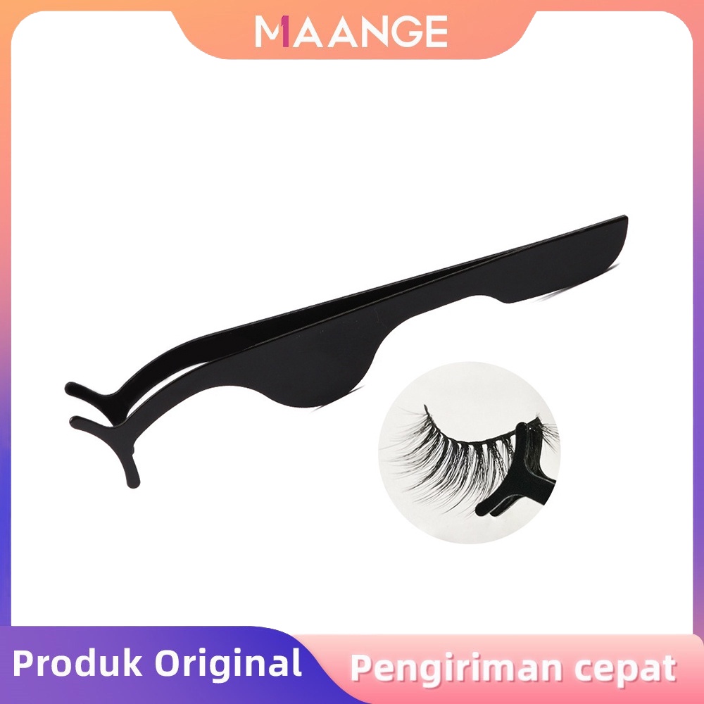 MAANGE Eyelash Curler Pinset Palsu Bulu Mata Hitam Fake Eyelashes 5485