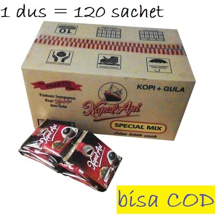 

Kapal Api Special Mix 1 Dus 12 Renceng Kopi Hitam + Gula 120 Sachet