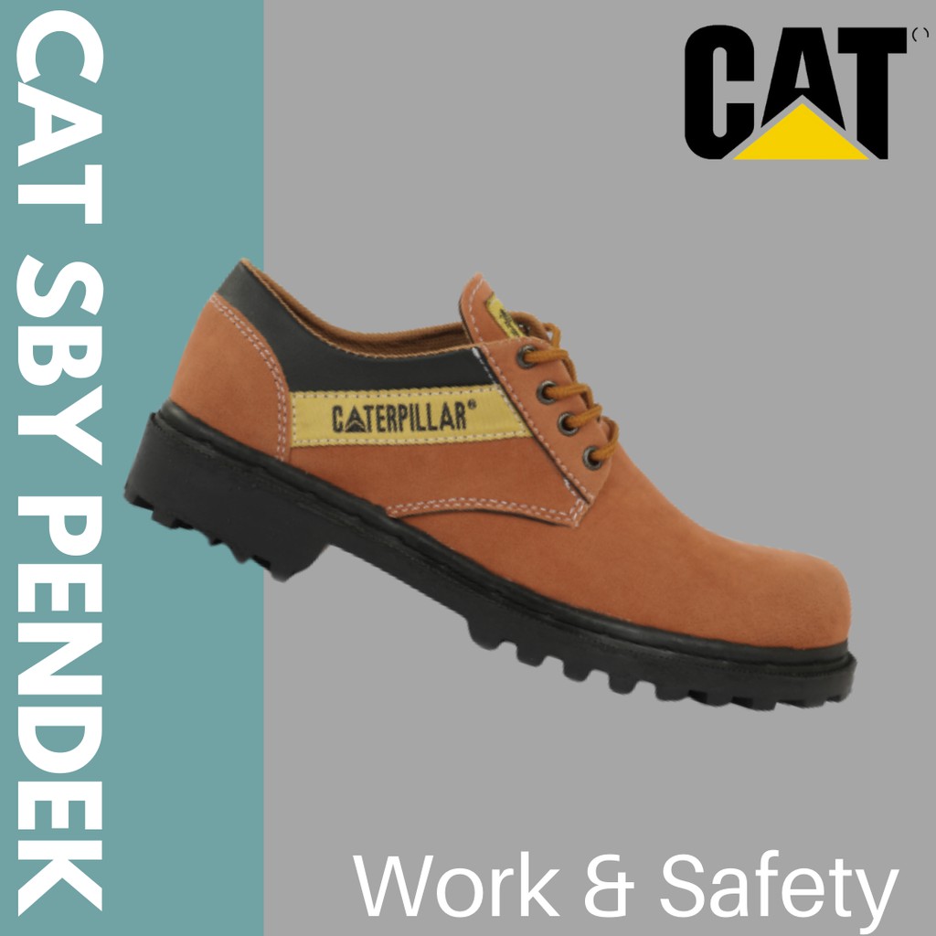 Sepatu Safety Proyek Ujung Besi - Septy Shoes Boot - Septi Kerja Lapangan Kulit Suede Cat Sby Pendek