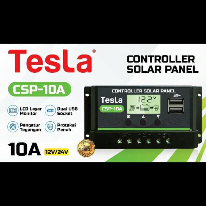 Control Panel Controller Solar Tesla 10A Csp 10A Panel Surya