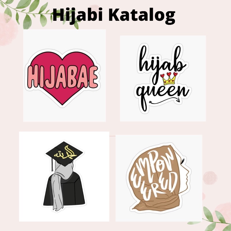 Sticker Hijab Sticker HP/Laptop Sticker Tumblr Hijab Aesthetic Murah Die Cut Lucu