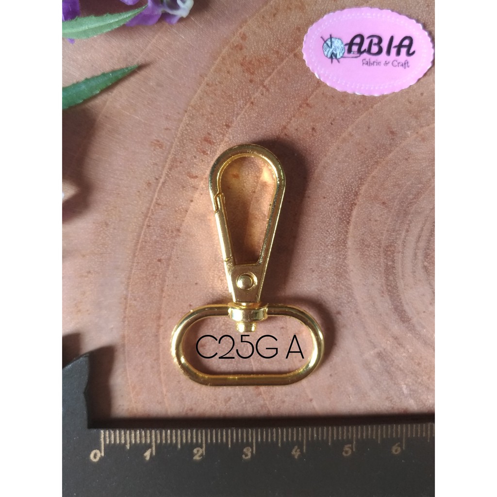 cantolan / pengait tas ukuran 2,5cm warna gold