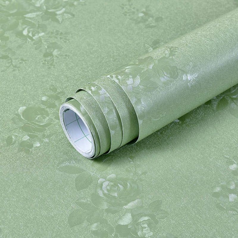 wallpaper dinding hijau bunga Elegan dan mewah