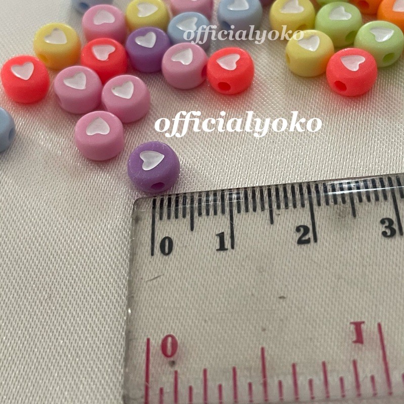 (16) Mute/Monte/Manik Hati/Love/Heart isi -/+ 25pcs