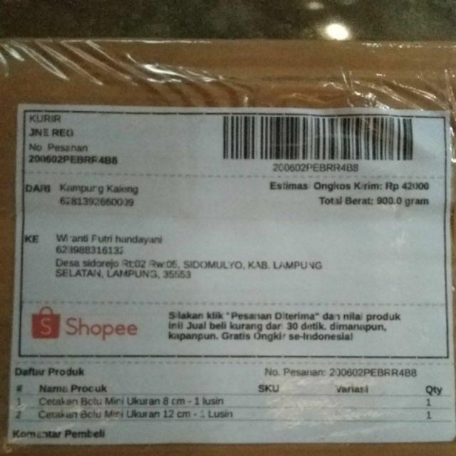 Cetakan Bolu Mini Ukuran 12 Cm - 1 Lusin