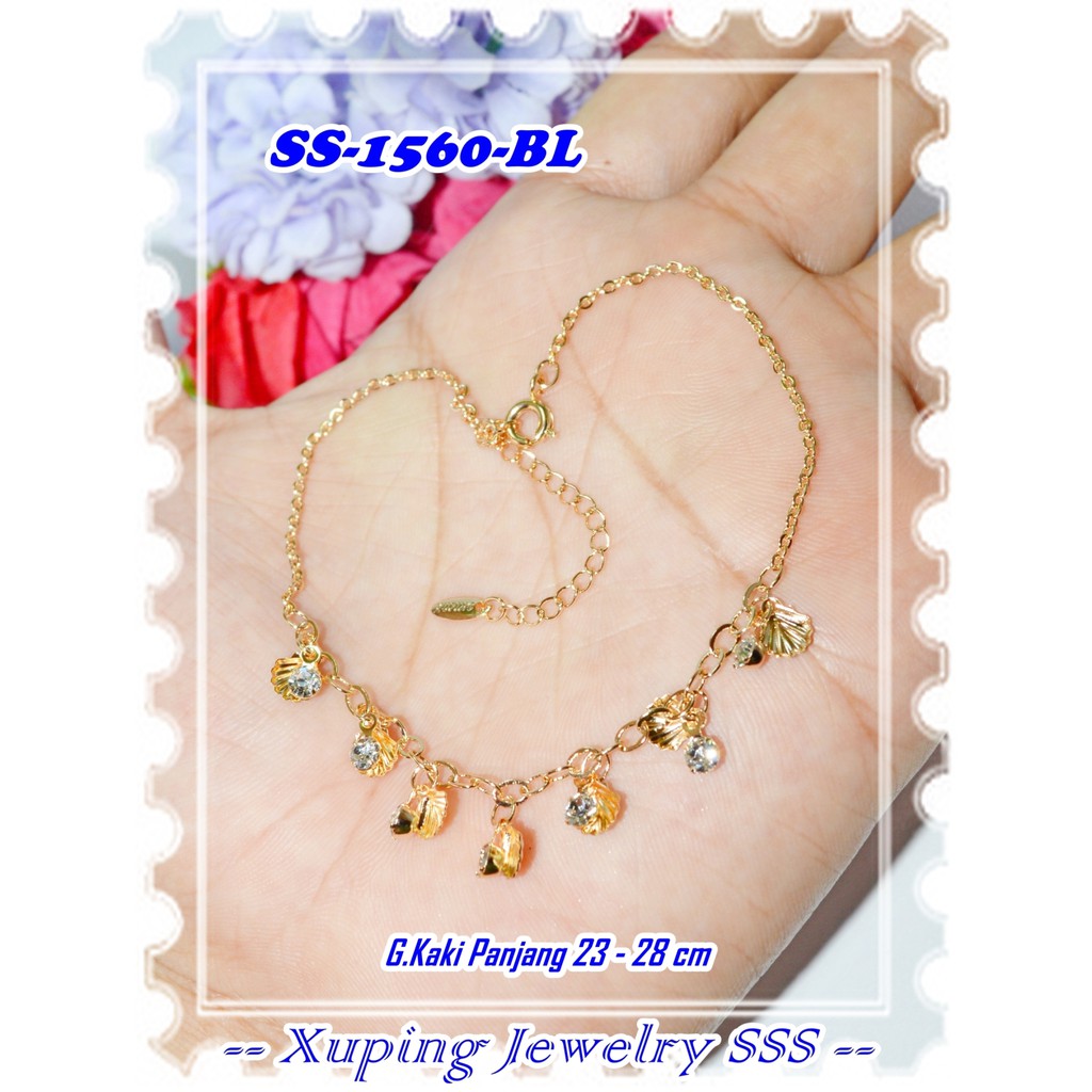 Gelang Lapis Emas 18K SS-1560-BL Gold Merek Xuping Original