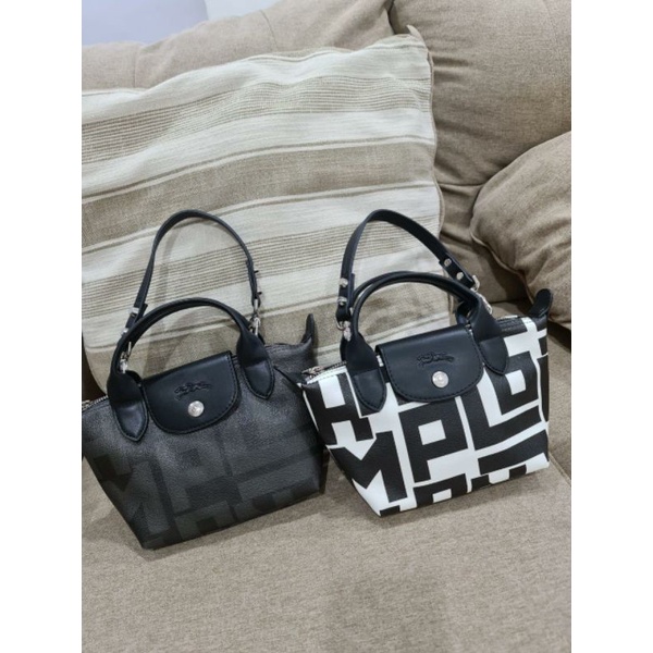 LC Le Pliage LGP Cuir Mini Top Handle Bag