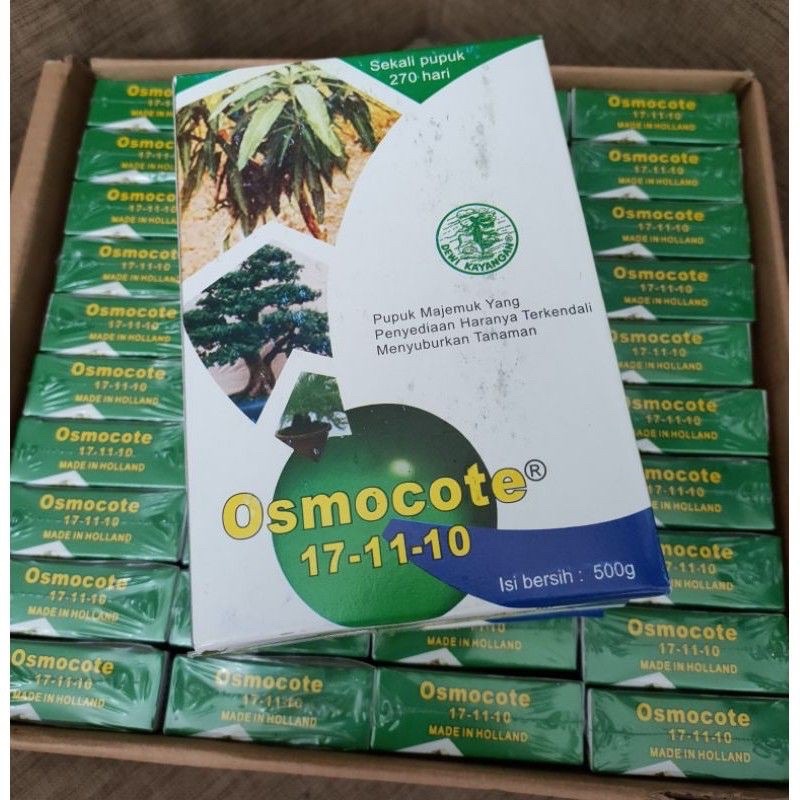 DEKASTAR DAUN 500gr OSMOCOTE 17-11-10 TERBAIK UNTUK Bonsai Anggrek& semua Tanaman Hias Sekali Pupuk 