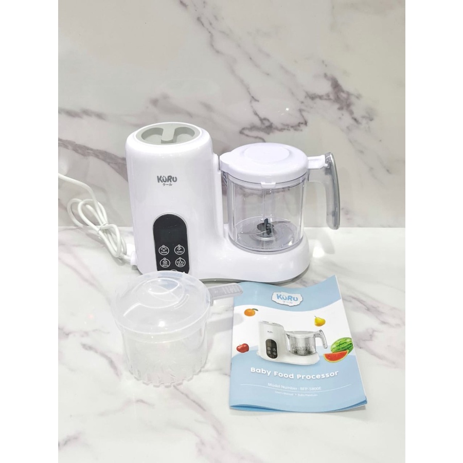 KURU FP5800 4in1 Baby Food Processor Food Maker Steamer Blender ( MPASI )