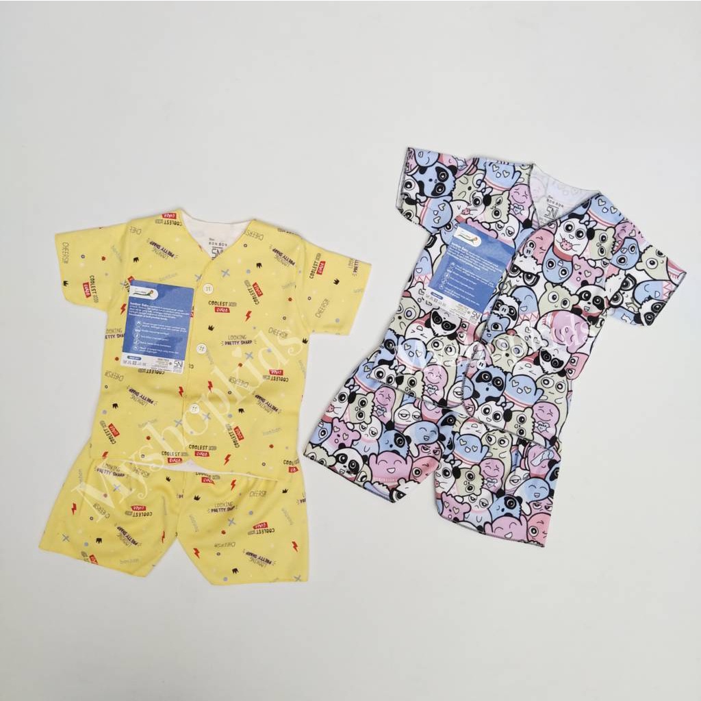 Baju Bayi Setelan Pendek Bonbon 0-3 bulan ( 2-4kg )
