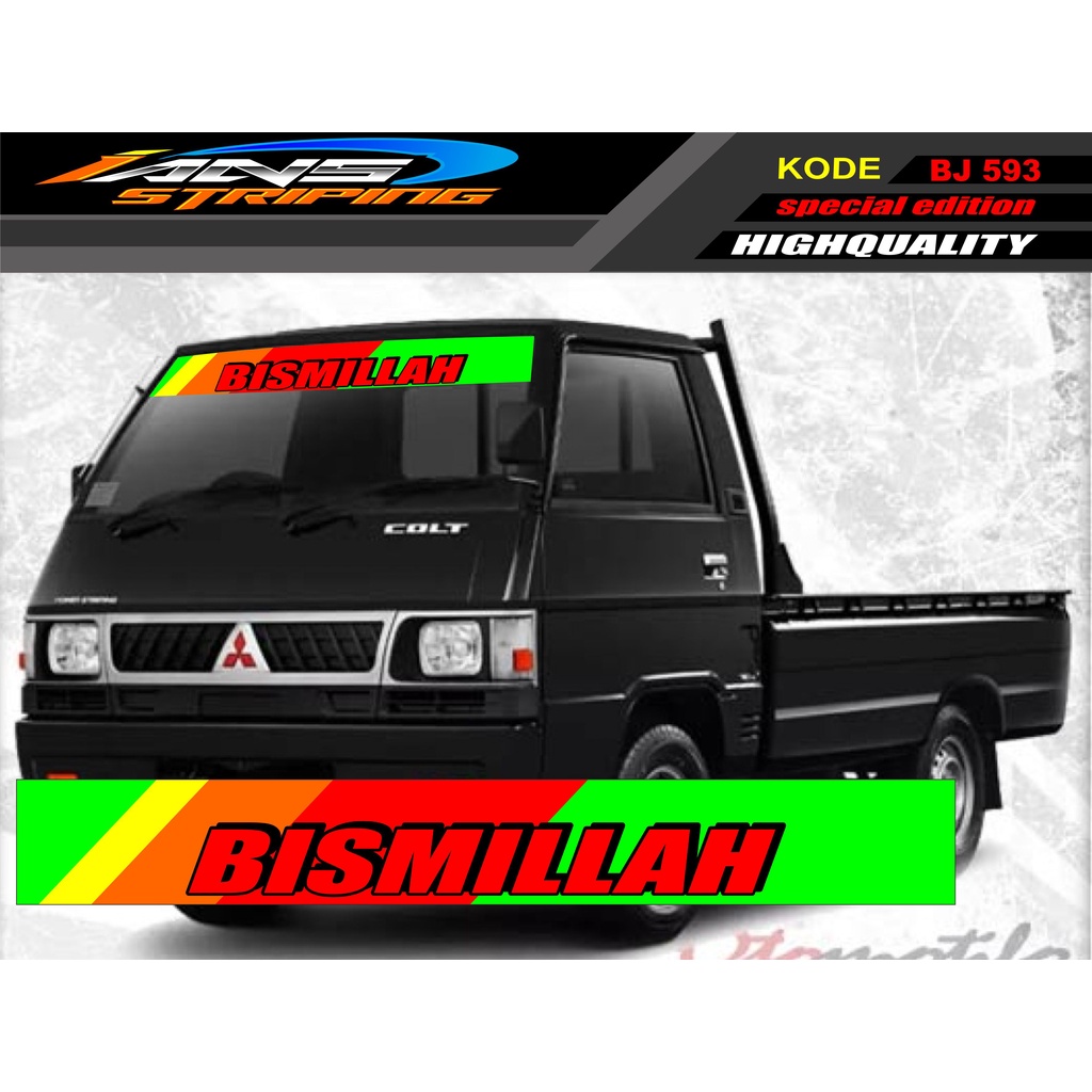 STIKER KACA DEPAN MOBIL L300 / GRANDMAX / PICK UP / CARRY / STIKER KACA DEPAN MOBIL PICK UP / DECAL STIKER PICK UP BJ593