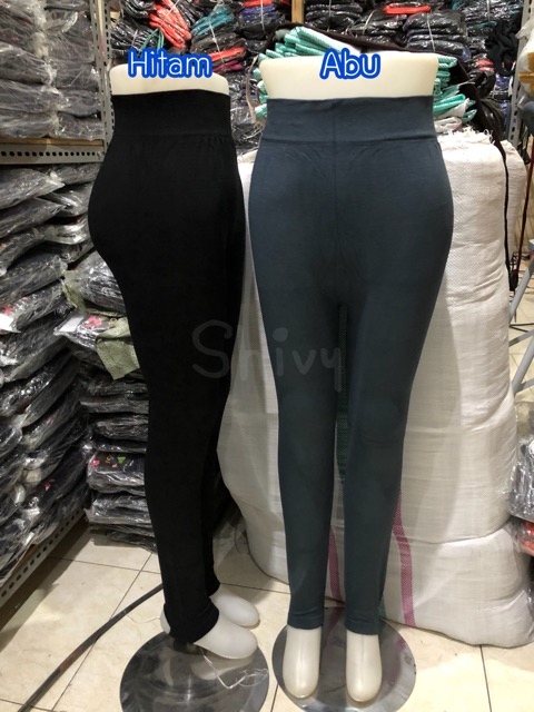 Legging Injak Kaki Tumit Wanita Import Premium Katun Melar Jumbo