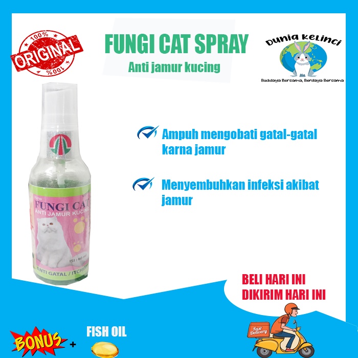 OBAT JAMUR KUCING FUNGI CAT SPRAY ANTI JAMUR INFEKSI