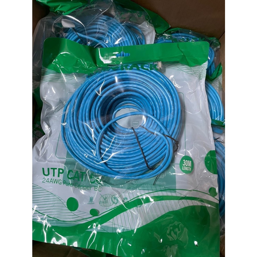 INDORACK C530B 30 Meter Kabel Lan CAT5e UTP Patch Cord Cable -BLUE