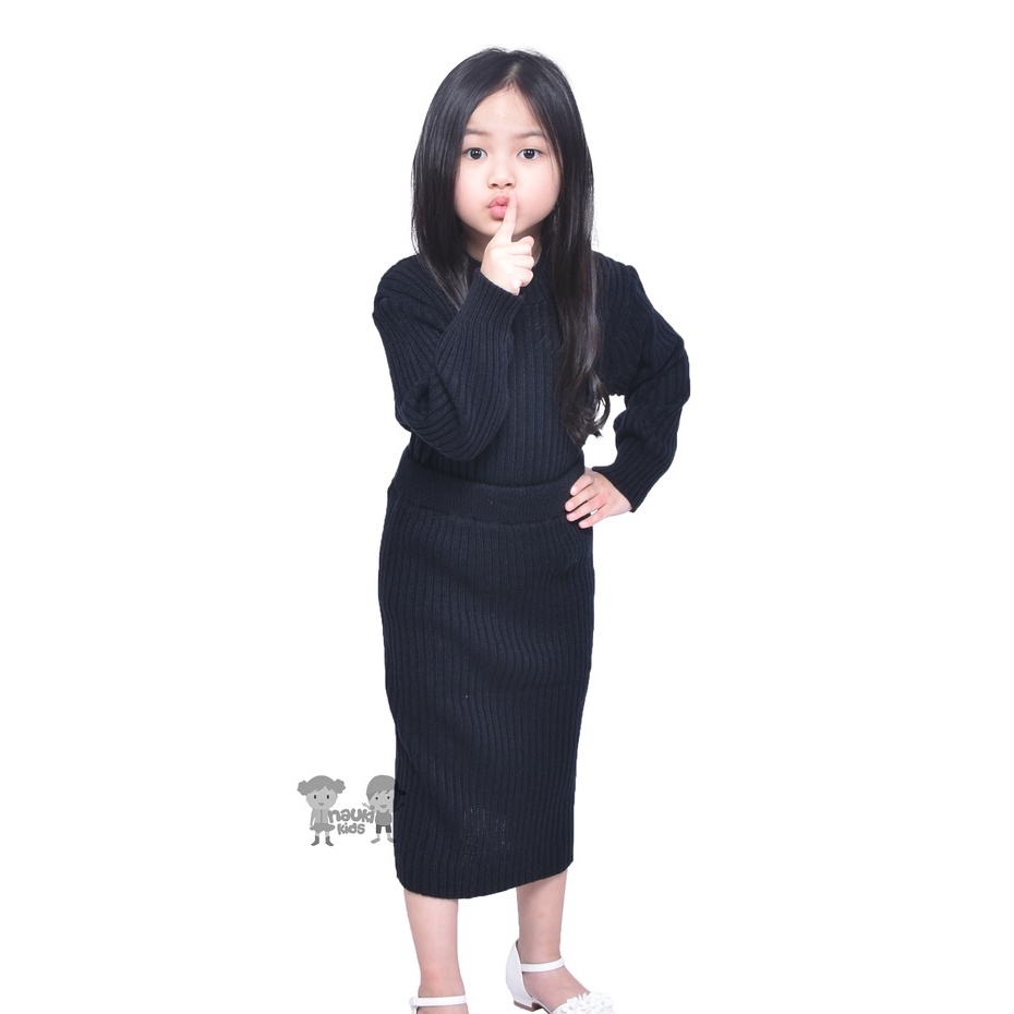 Rok span rajut anak/fashion anak kekinian 2-6-8th