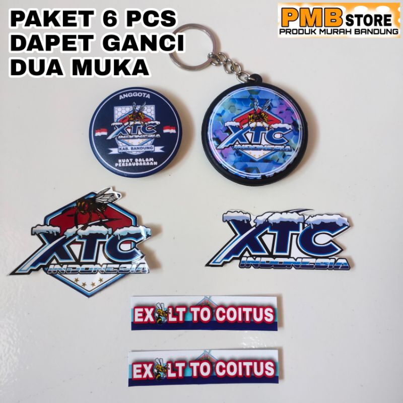 Aksesoris xtc/gantungankunci xtc/pin xtc/stiker xtc paketan murah