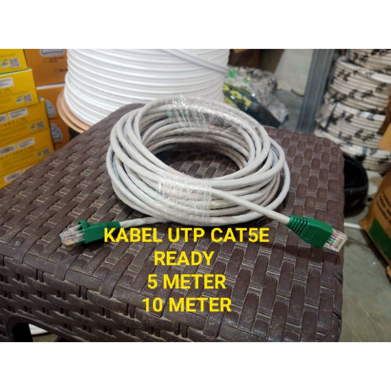 KABEL LAN CAT5E 10 METER SIAP PAKAI