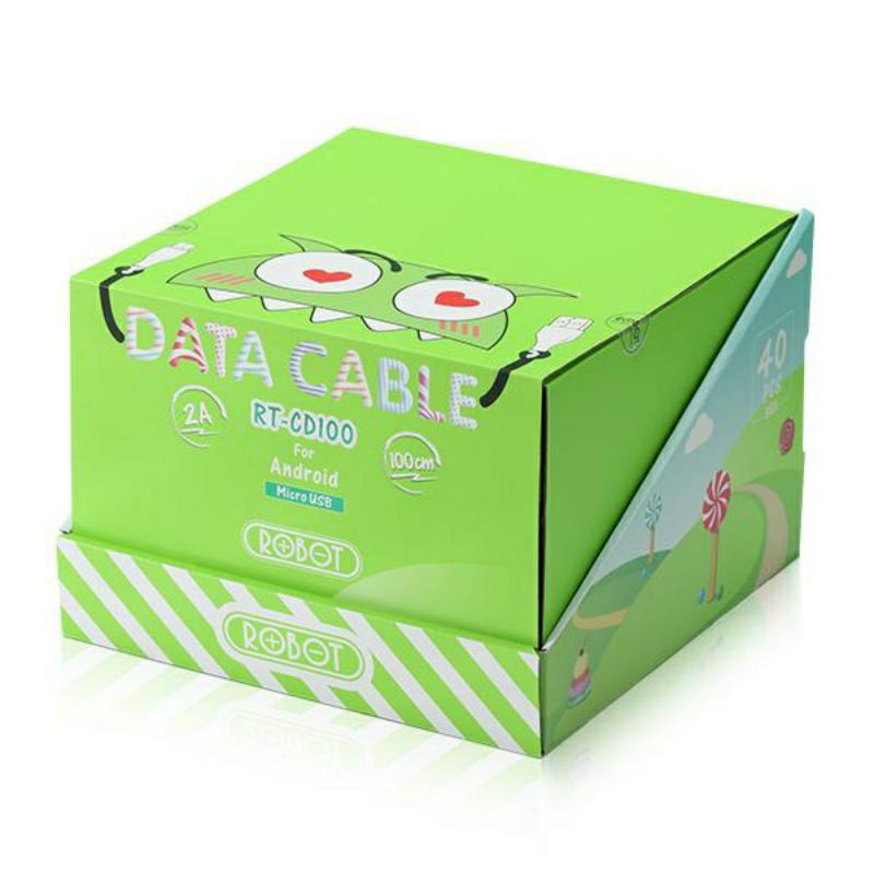 Kabel Data Robot RT-CD100 Kabel Data Micro USB Isi 40 Pcs Original
