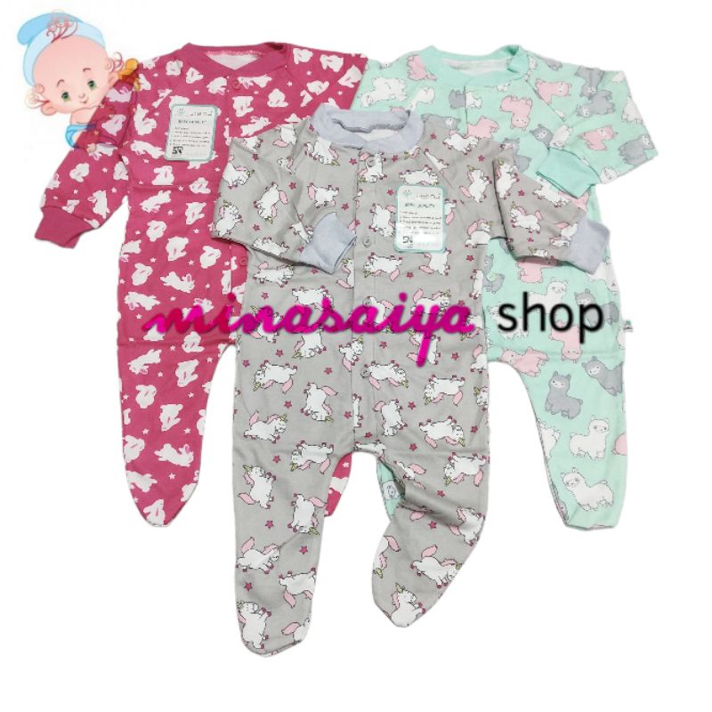 LITTLE OWL Jumper Jumpsuit Bayi SNI Tutup Kaki Usia 0 - 18 bulan