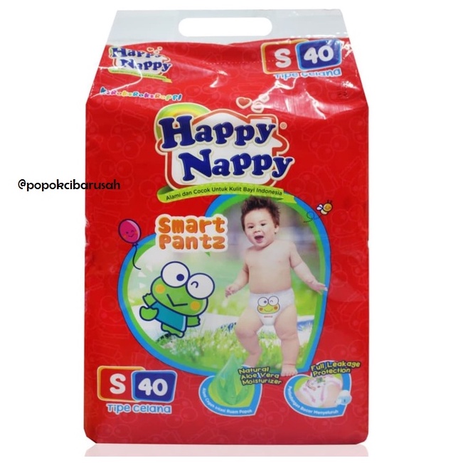 Happy Nappy Smart Pantz NBS40/S40/M34/L30/XL26/XXL36/popokcibarusah