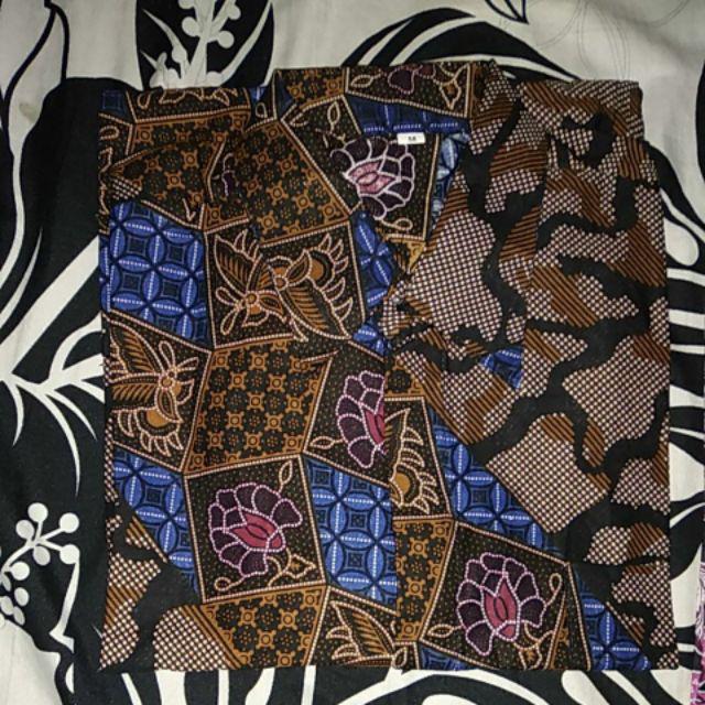 Bswart Batik Hrb026 Kenongo Hem Pendek Padi Pekalongan M L Xl Batik Pria Murah Modern Grosir