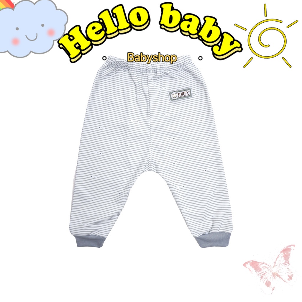 FLUFFY Celana Panjang Abu (Isi 3Pcs) Abu Newborn