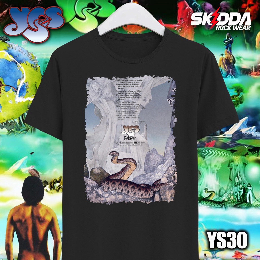 T Shirt Kaos Band Rock YES – Relayer - Premium Black NSA