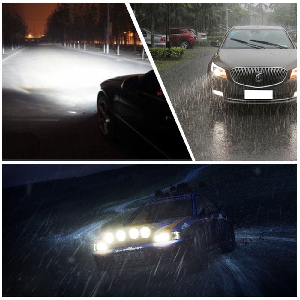 Lampu Mobil Super Terang LED COB Headlight 8000LM 2 Pcs