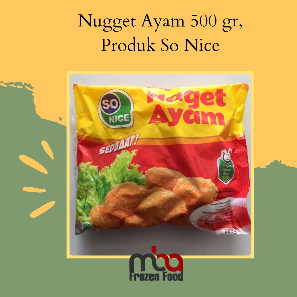 Nugget Ayam 500 gr, Produk So Nice - FROZEN FOOD