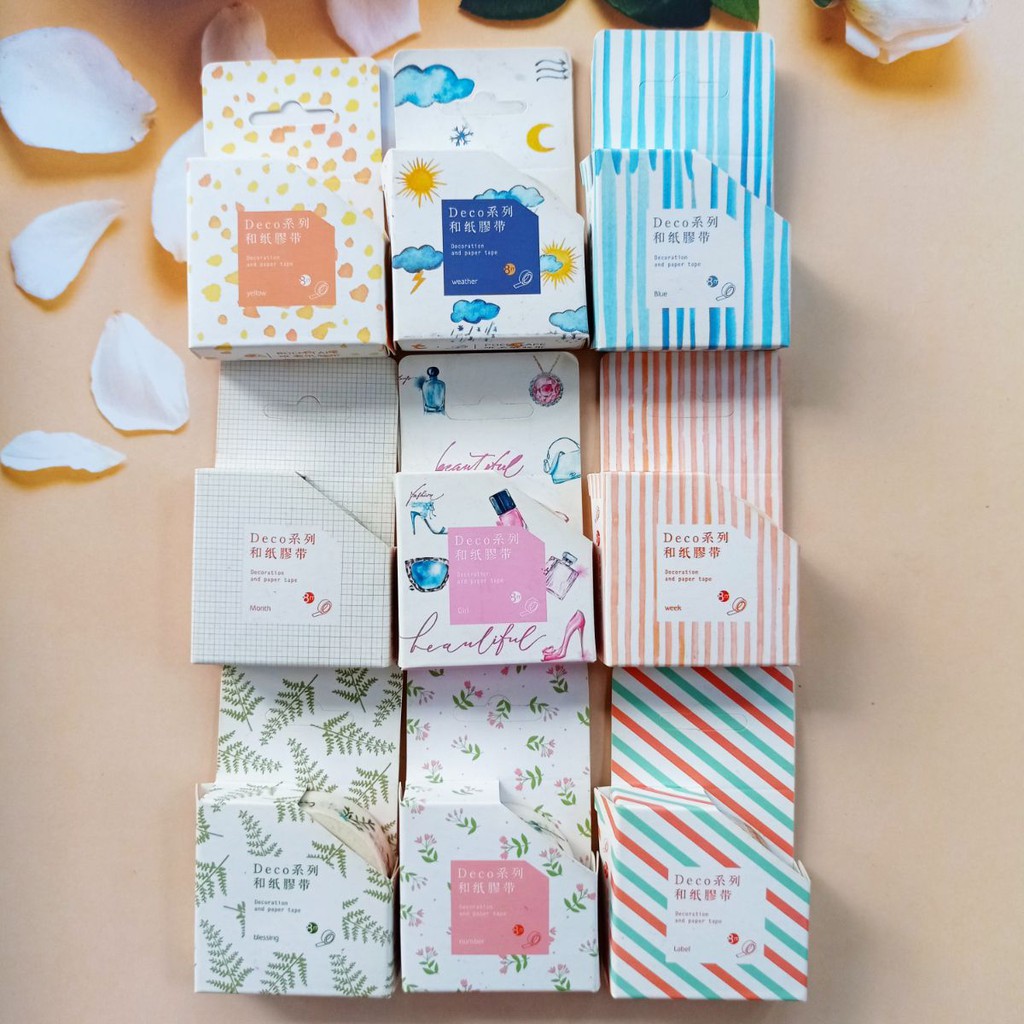 

1 roll Washi Decorative Paper Tape Lucu Dekorasi Buku Diary Journal Scrapbook DIY