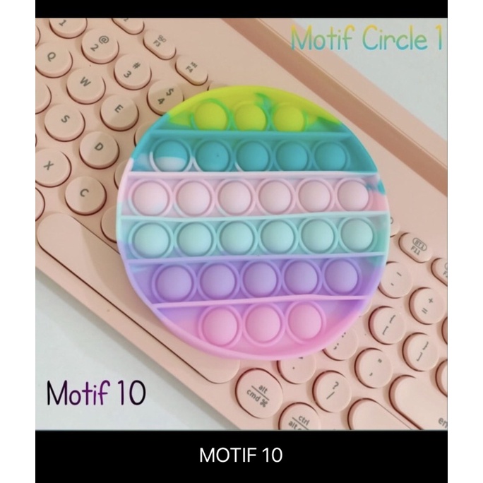 POP IT RAINBOW KEKINIAN MAINAN ANAK KARAKTER RAINBOW VIRAL PUSH POP BUBBLE MAINAN-BENUA DUNIA-Motif 10