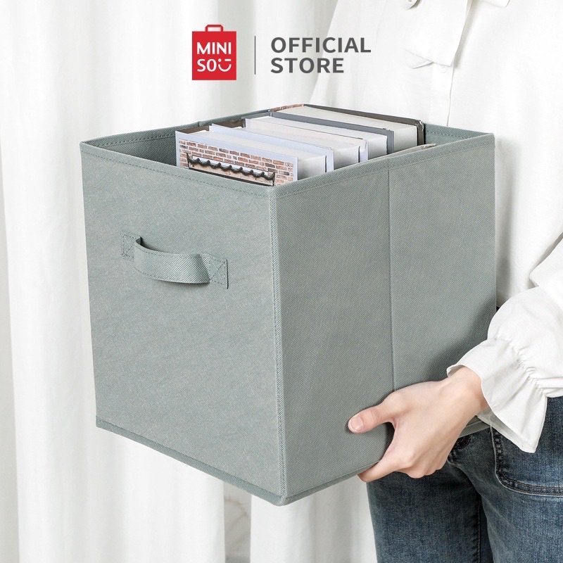 Denpasar Miniso Fabric Storage Box Kotak Penyimpanan Barang