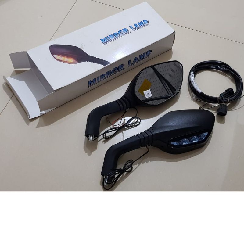 Spion led PCX accessories variasi PCX mirror lamp kaca spion lampu sein PCX