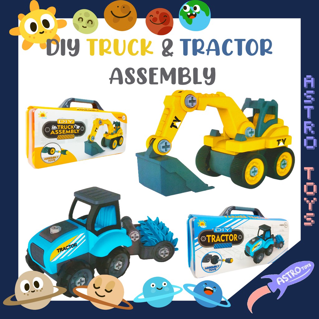 Mainan Lego Konstruksi Truk DIY Truck Tractor Assembly