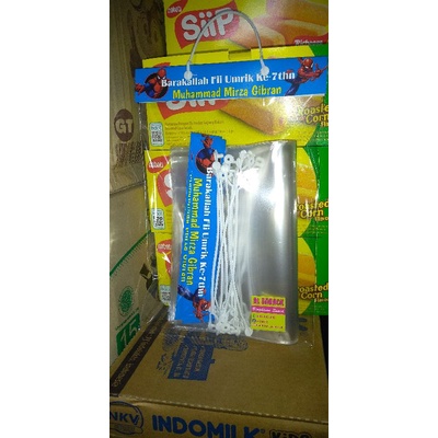 

plastik label kemasan ulang tahun (isi 10 per pak) ukuran 20x25 free tema,foto,acara