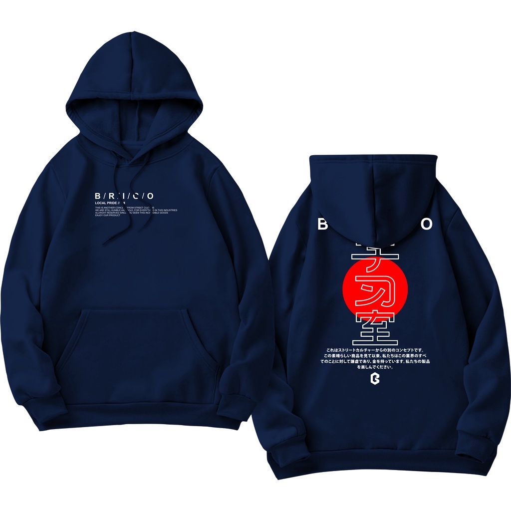 BRIGO Jumper Hoodie Japan Sun II Sweater Hoodie BRIGO Sablon DTF Fleece Cotton M-XXL (Pria &amp; Wanita) Free stiker&amp;Gantungan Kunci