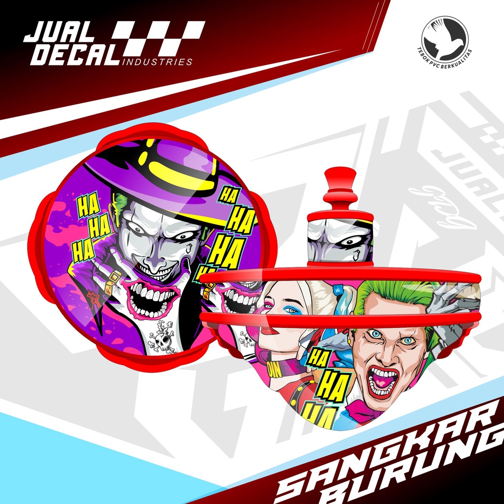 Stiker Sangkar Lovebird QUEEN JOKER Stiker Tebok Lovebird Pleci Helopet