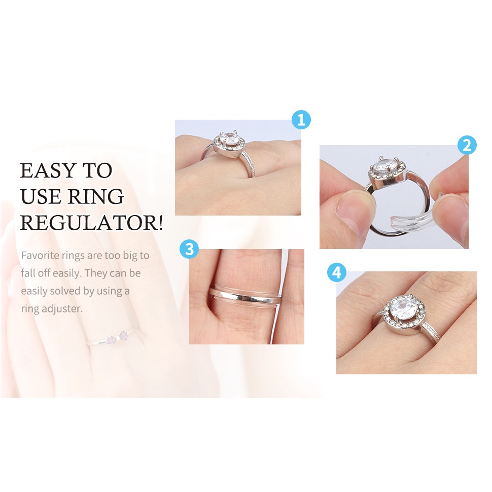 Gelasa Aksesoris Pengganjal Pengecil Cincin Ring Size Adjuster bahan silikon melengkung (satuan)(1pc)