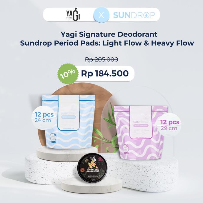 Yagi Deodorant + Sundrop Organic Pads Duo [YAGI X SUNDROP]