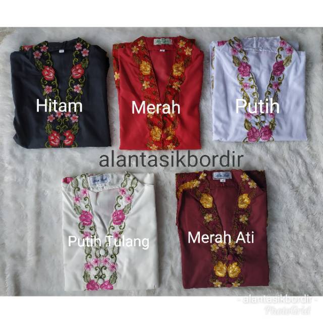 Alantasik - kebaya bordir BIG SIZE / UKURAN JUMBO / kabaya bunga / baju kabaya warna