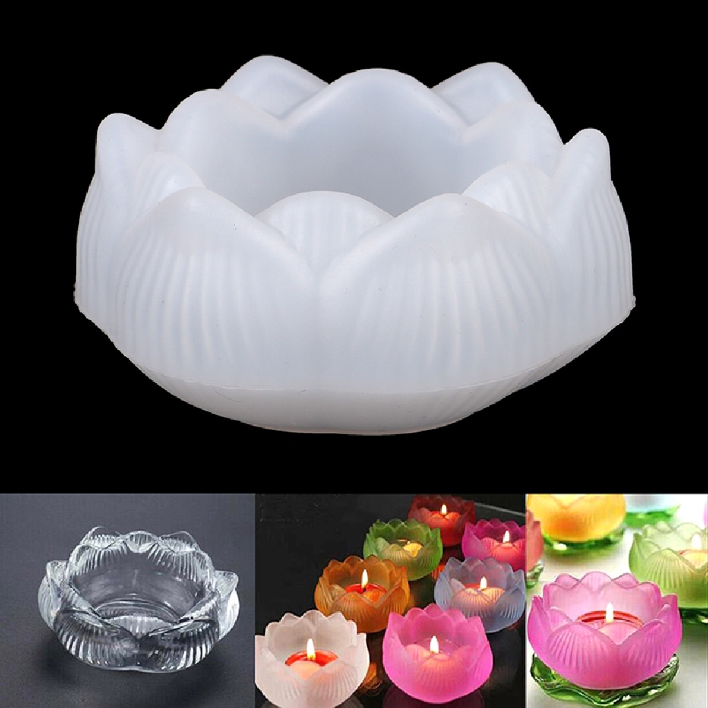 [OOID] 1Pc DIY Silicone Mold Lotus Shape Epoxy Resin Mould Ashtray Mold Crafts Making ID