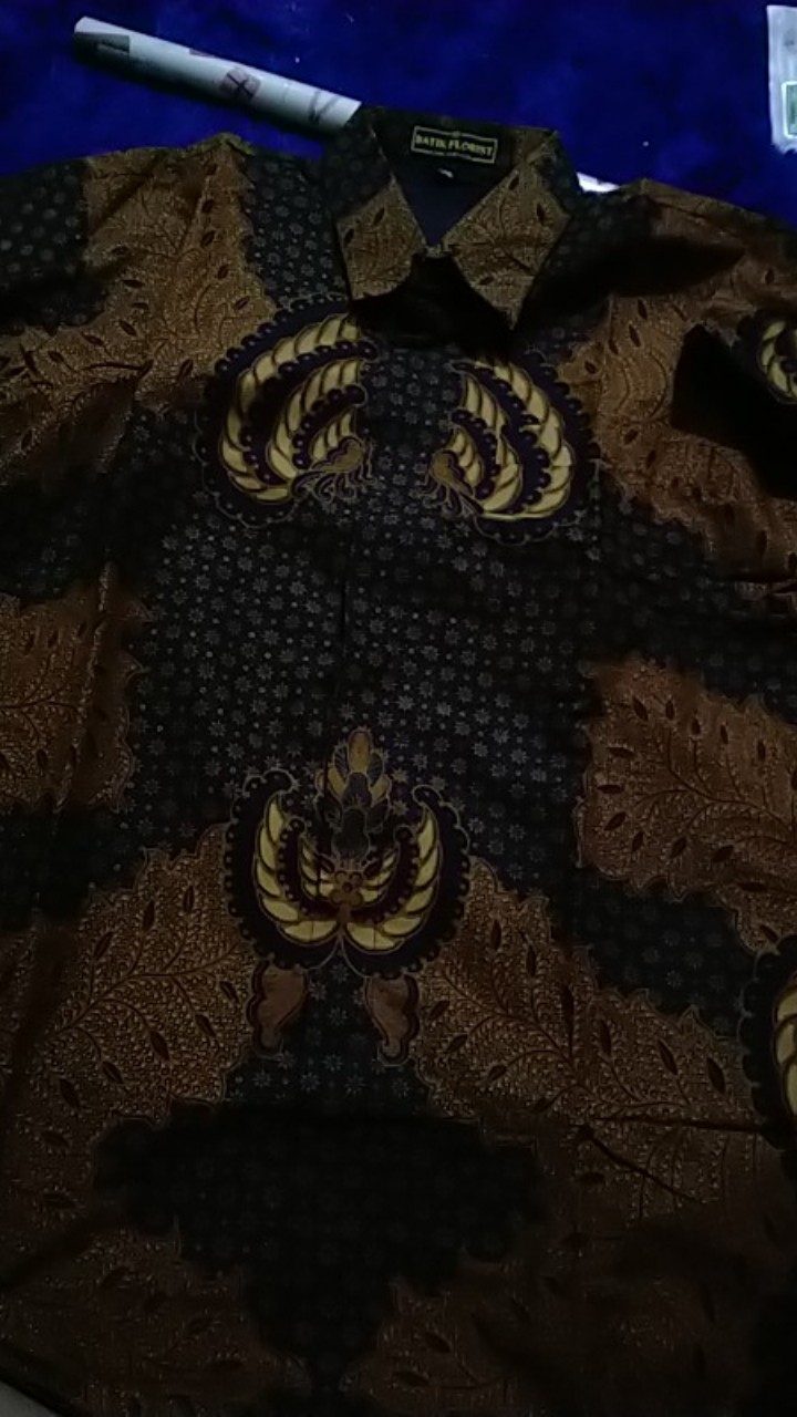 Kapal Kandas Sogan Pendek Kemeja Batik Pria Slimfit Full Furing Katun Primisima