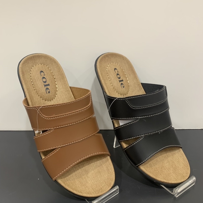SANDAL SELOP PRIA 3STRIP BY COLE MATAHARI