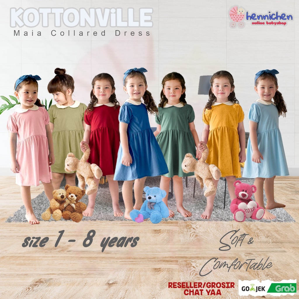 KOTTONVILLE DRESS ANAK PEREMPUAN Takoyakids Maia Collared Dress