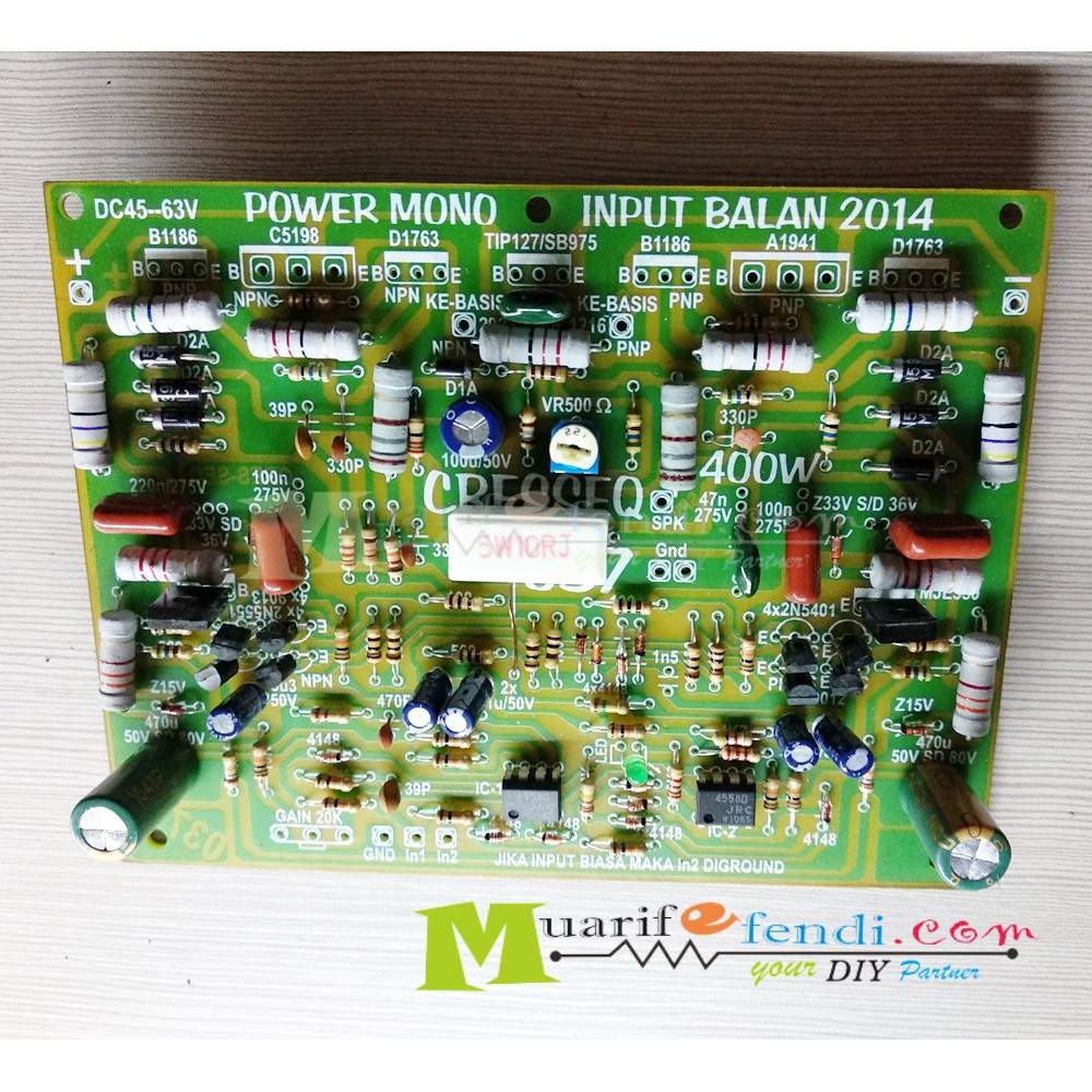 KIT Power Amplifier Mono 1400Watt input balance dan non balance CRESSEQ 037