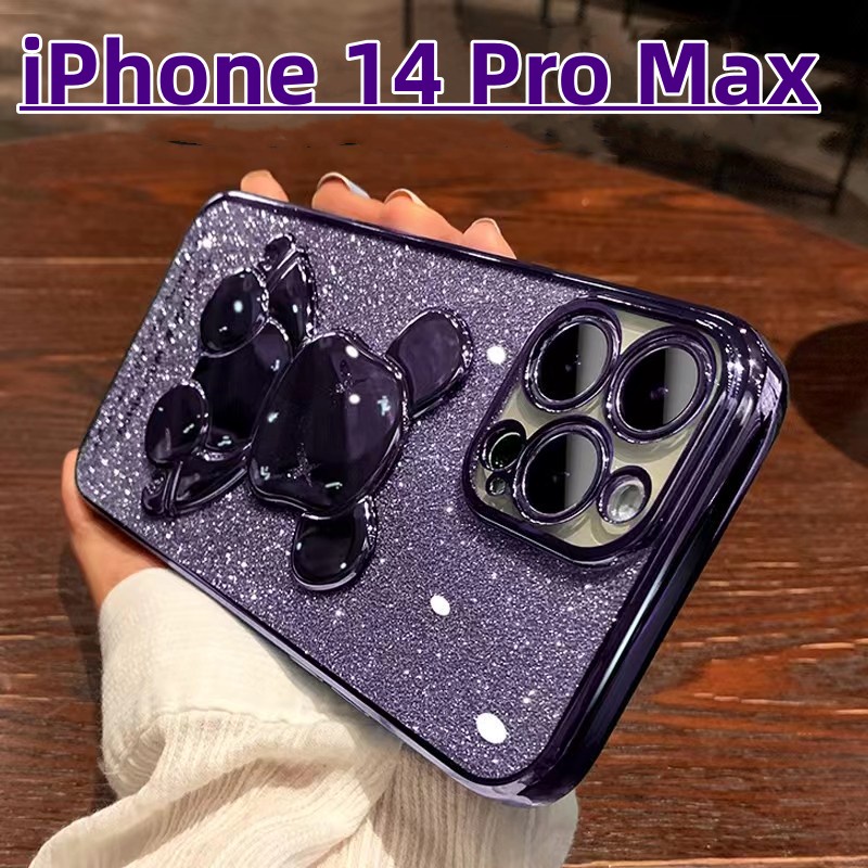 Soft case Pelindung Shockproof Motif Beruang Untuk iphone 11 pro max 12 13 14 pro max