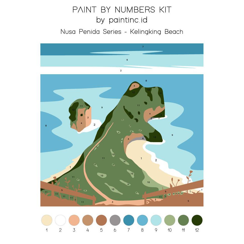 

New! Paint By Numbers Kit: Nusa Penida Series-Kelingking Beach | Paintincid Terpercaya